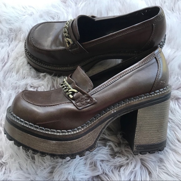skechers platform loafers